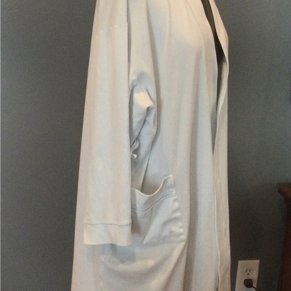 p. jamas Blue Pima Cotton Wrap Robe - Picture 3 of 7